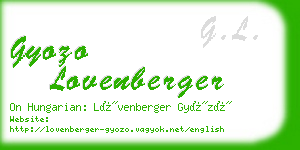 gyozo lovenberger business card